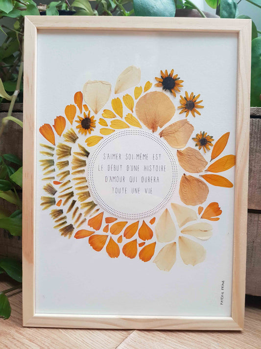 Cadre fleuri - S'aimer soi-même...