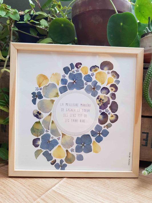 Cadre fleuri - le rire et les gens...