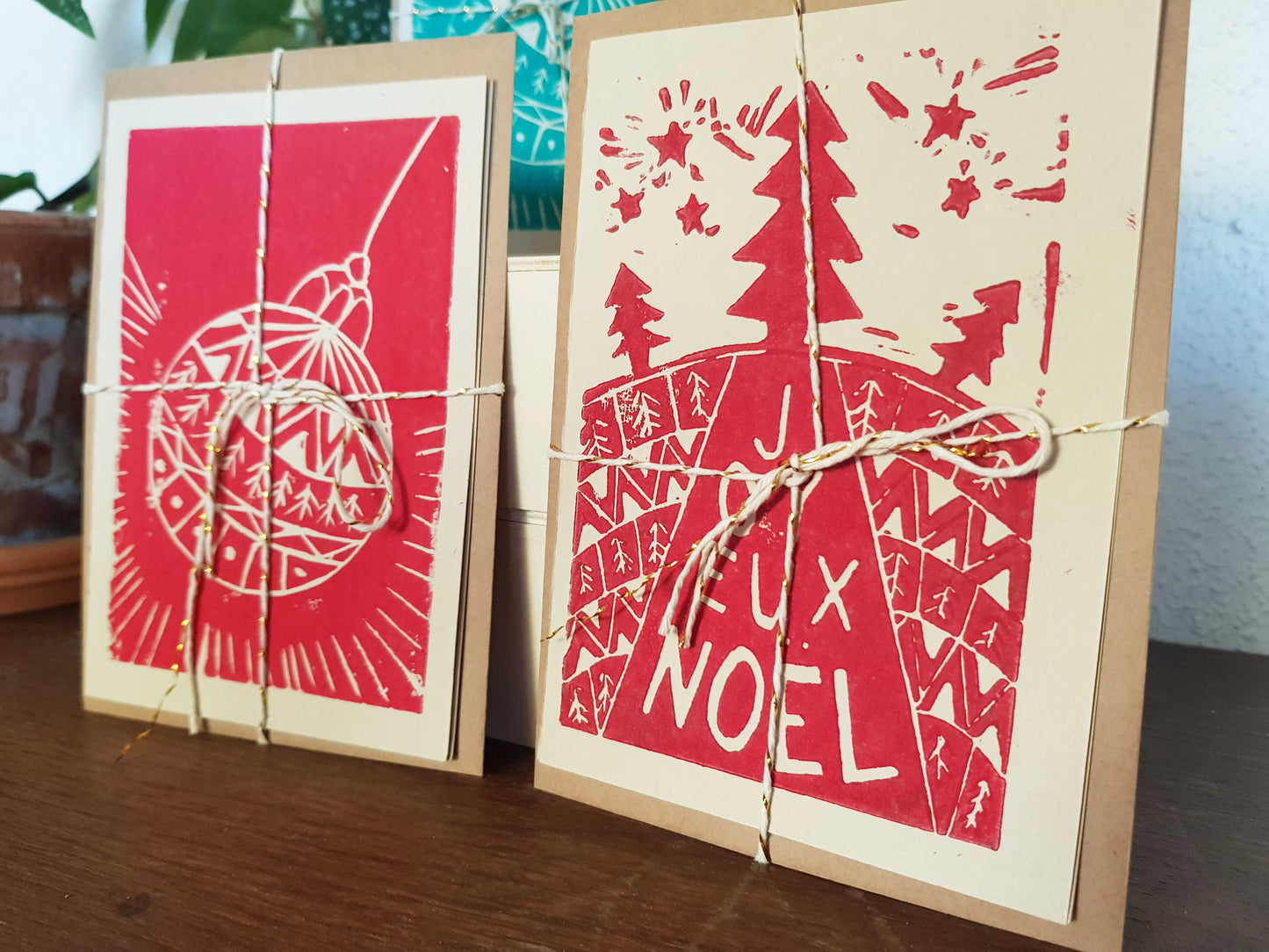 Cartes de Noël - le set de 4
