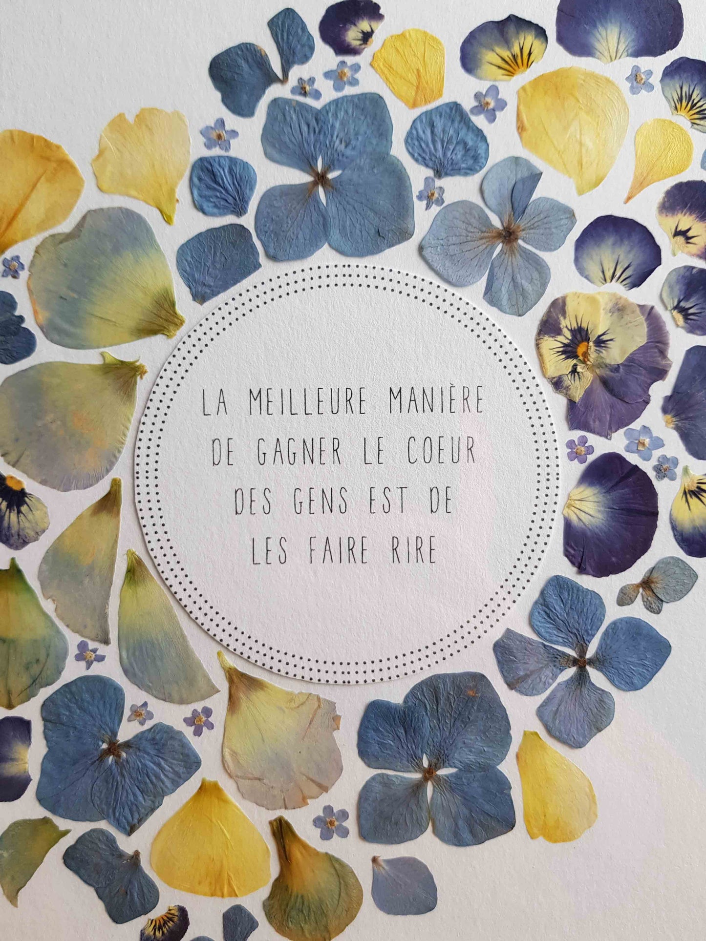 Cadre fleuri - le rire et les gens...