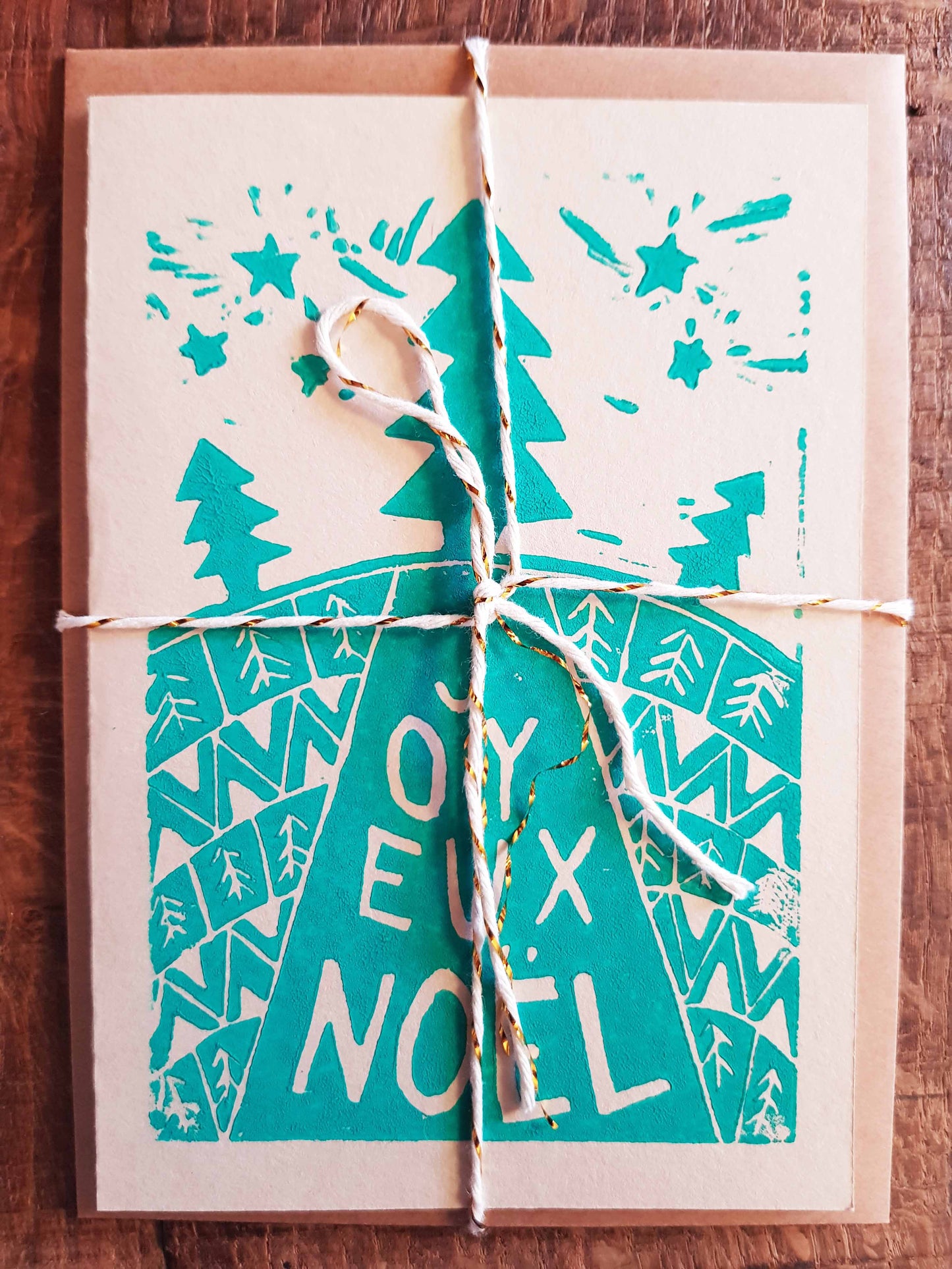 Carte de Noël - sapin vert