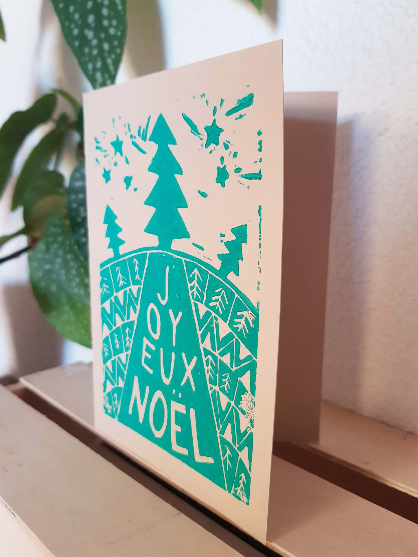 Carte de Noël - sapin vert